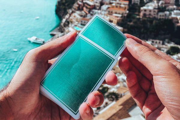トランプ NOC Aquamarine Foil&Rose Quartz Edition NOC Luxury - AQUAMARINE Foil – House of Playing Cards