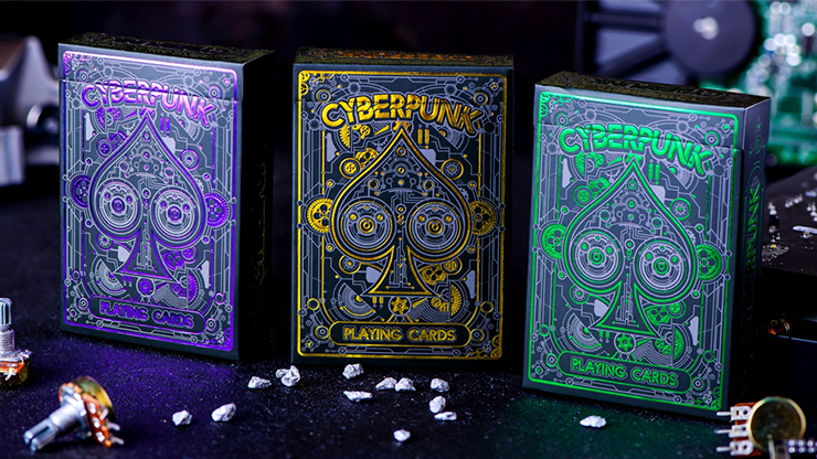 CYBERPUNK Purple Playing Cards